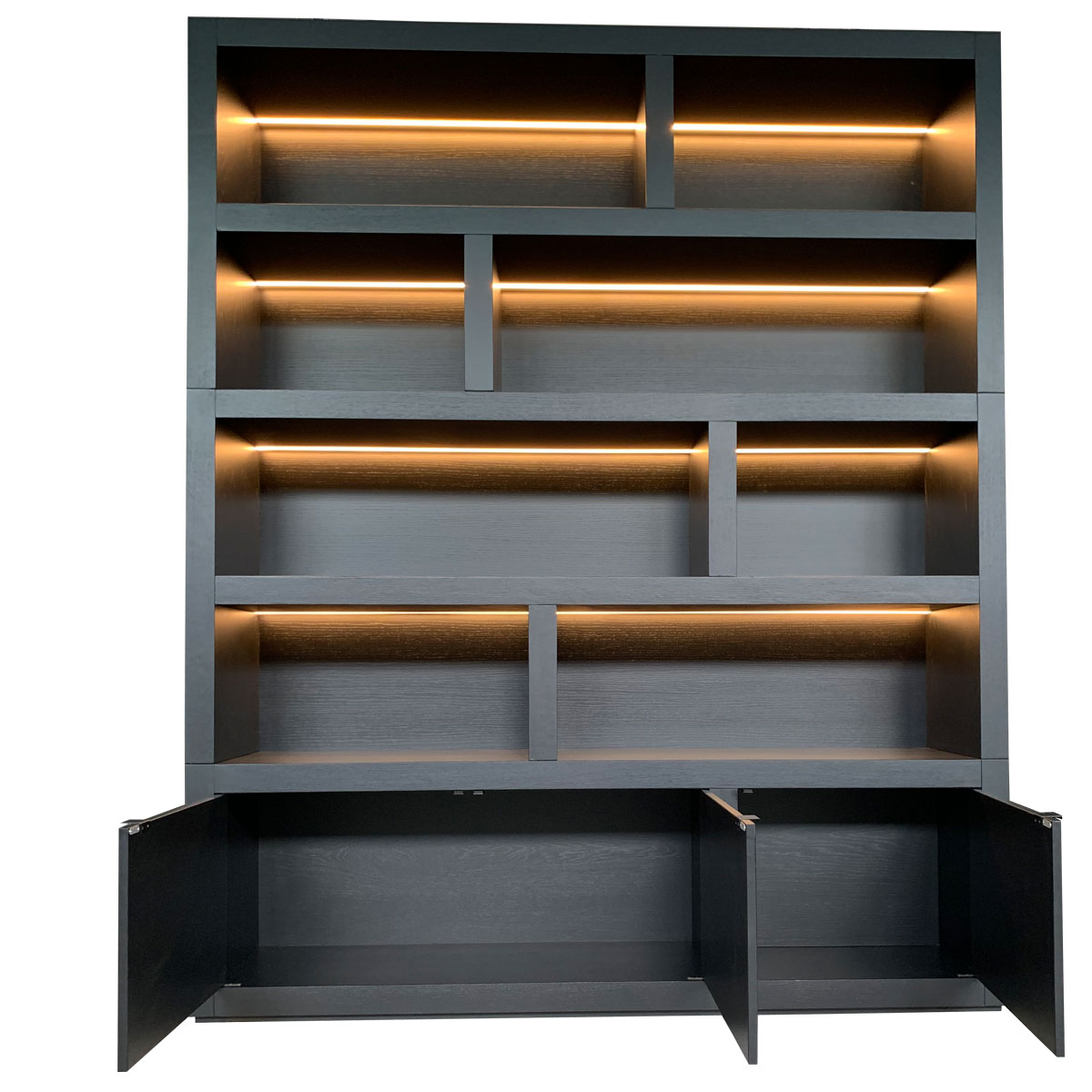 Biblioteca SQR 11 stejar masiv neagra detaliu 6