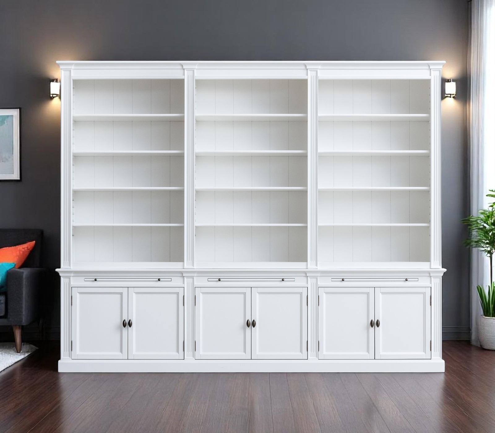 Biblioteca lemn masiv MC 14 detaliu 2