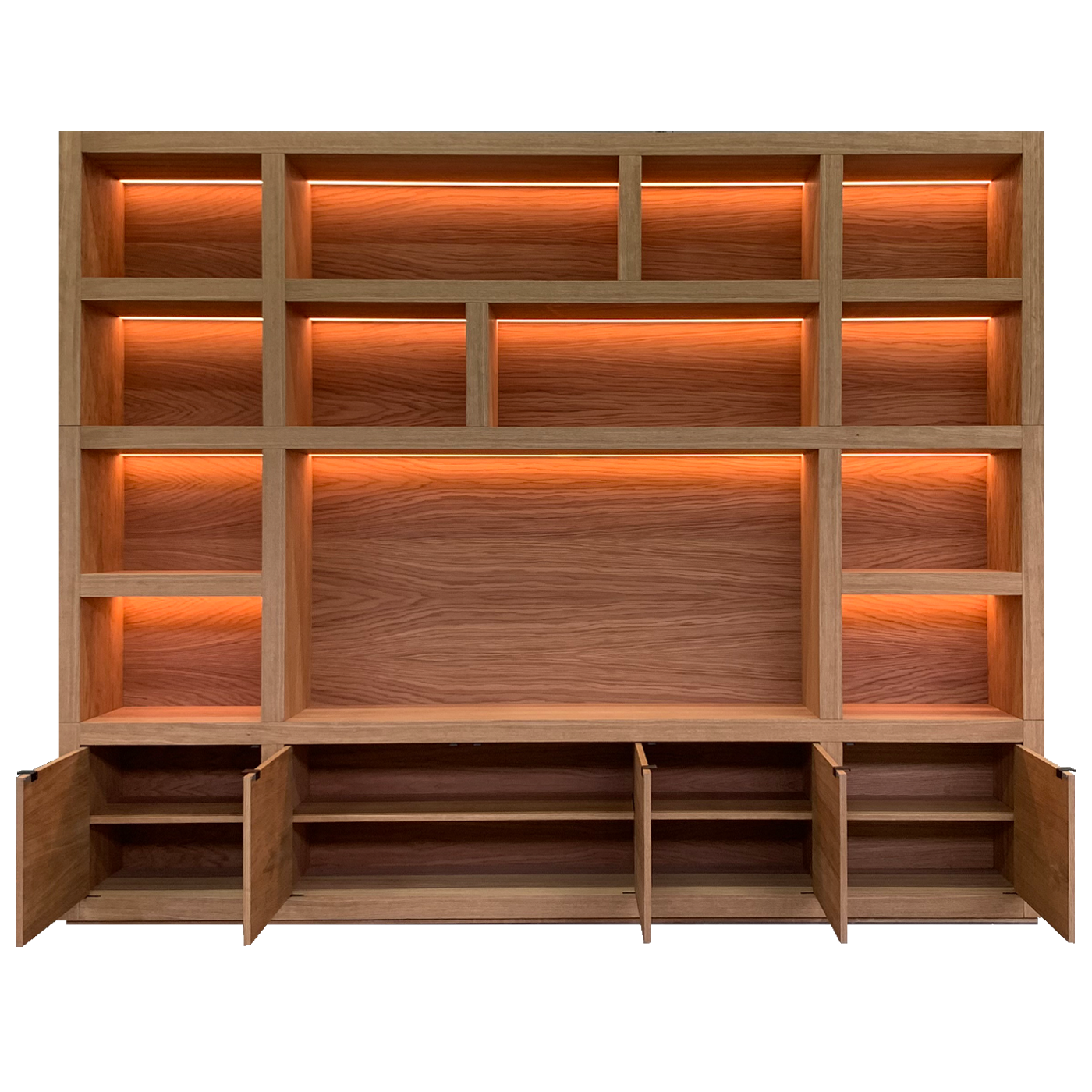 Biblioteca lemn masiv stejar SQR 14 detaliu 10