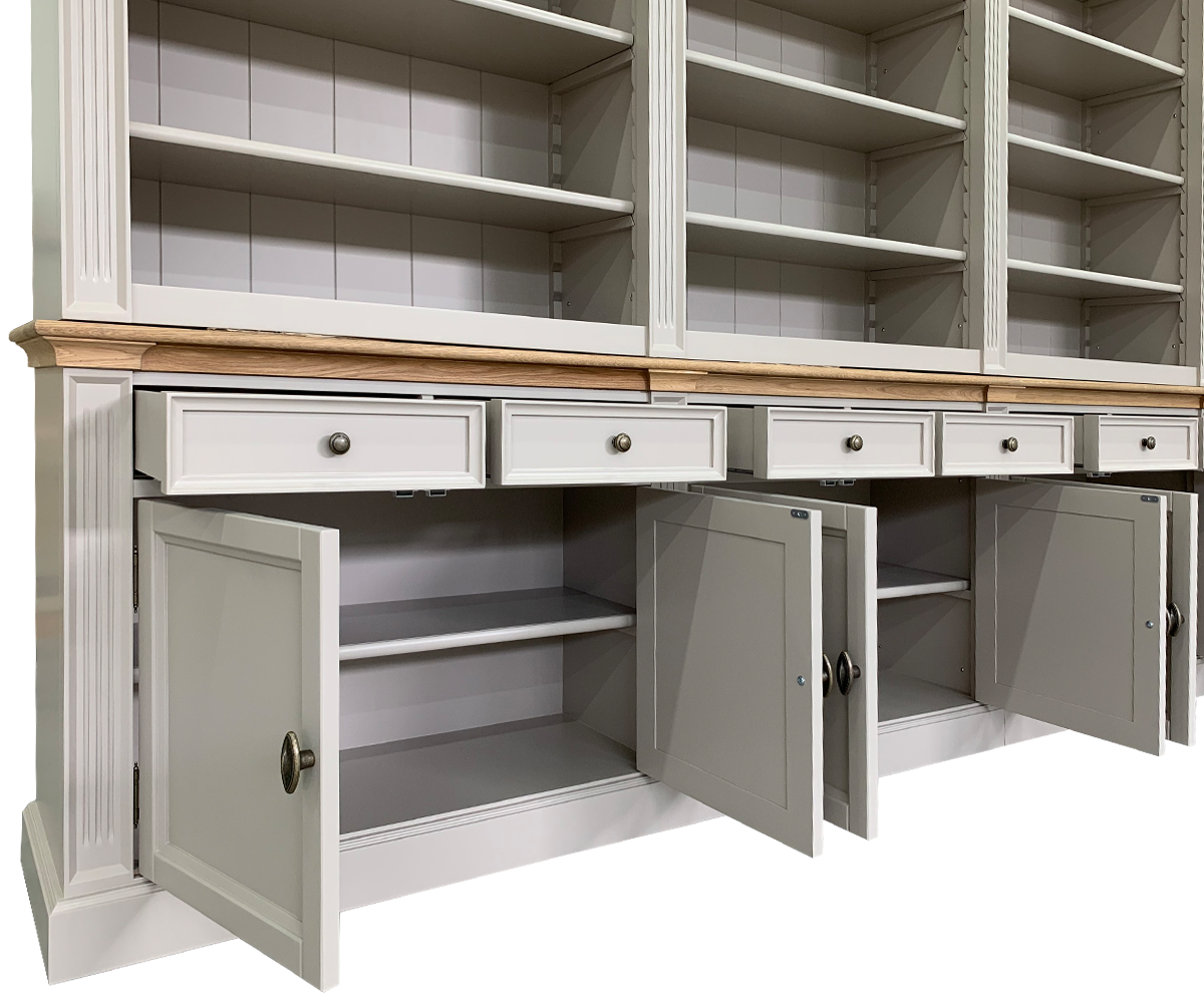 Biblioteca lemn masiv stejar MC 119 detaliu 7
