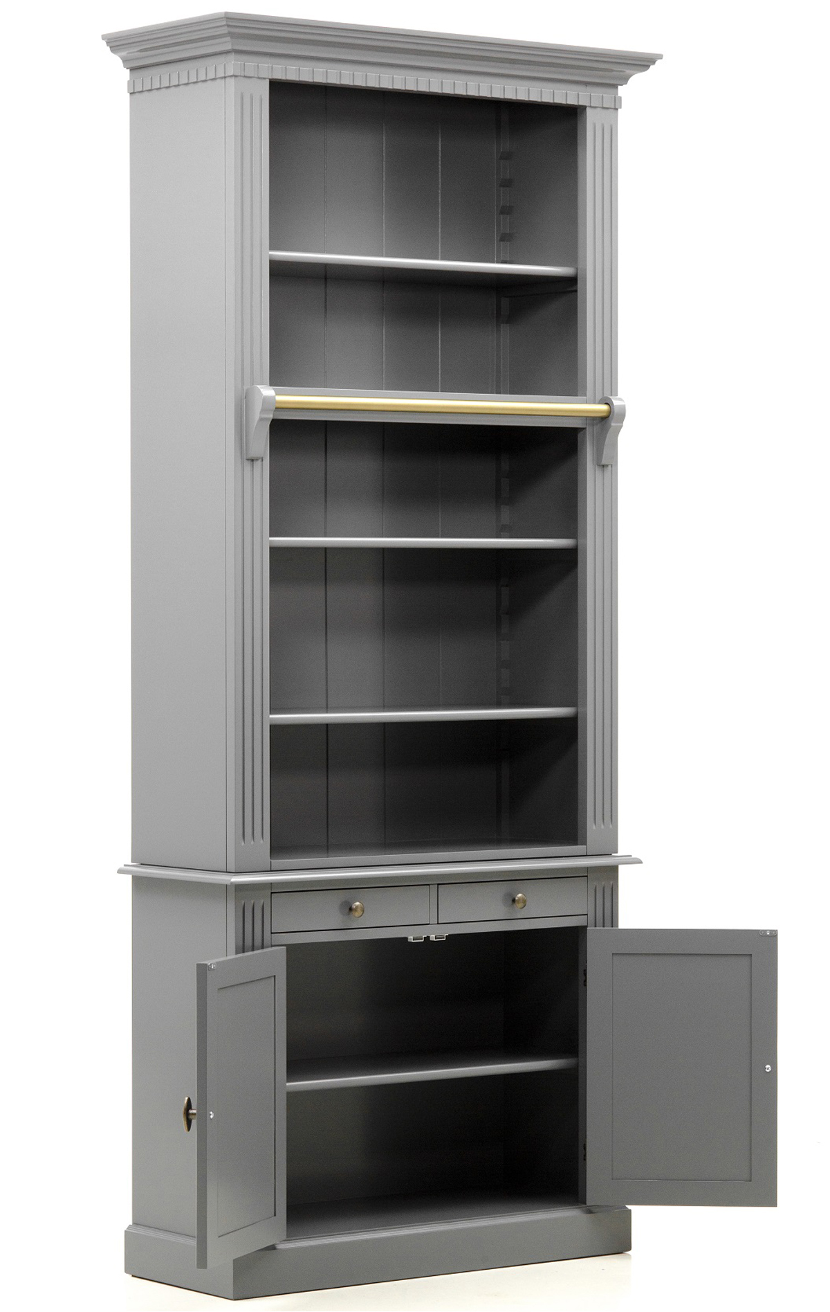 Biblioteca lemn masiv PL 01 {detaliu 2}