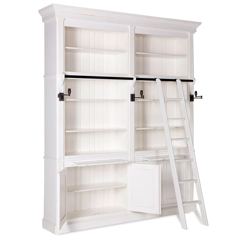 Biblioteca lemn masiv alba MC 73 detaliu 2
