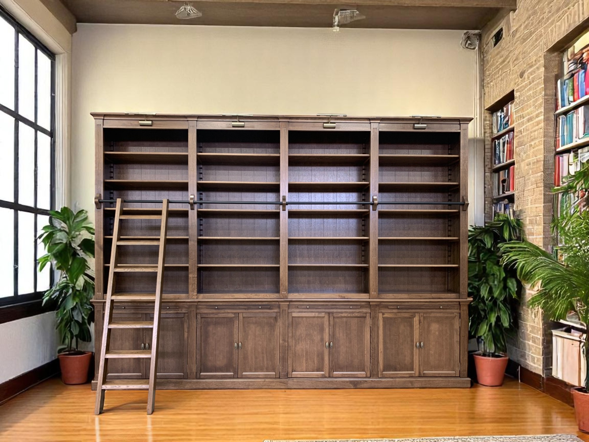 Biblioteca lemn masiv stejar MC 171 detaliu 3