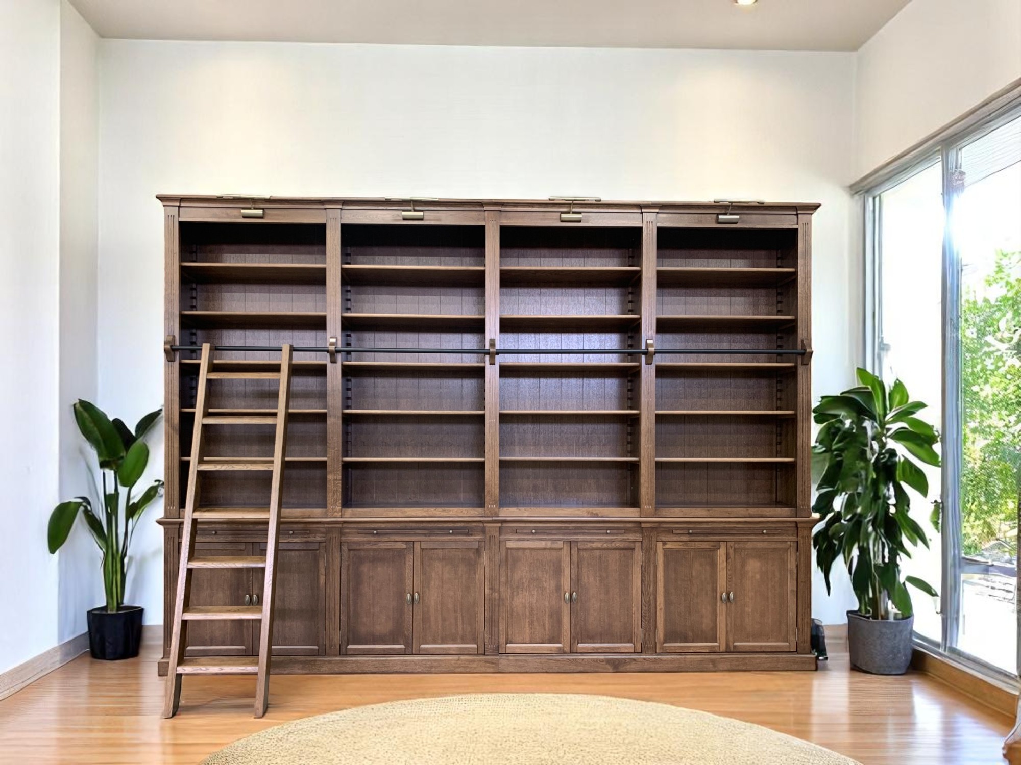 Biblioteca lemn masiv stejar MC 171 detaliu 5