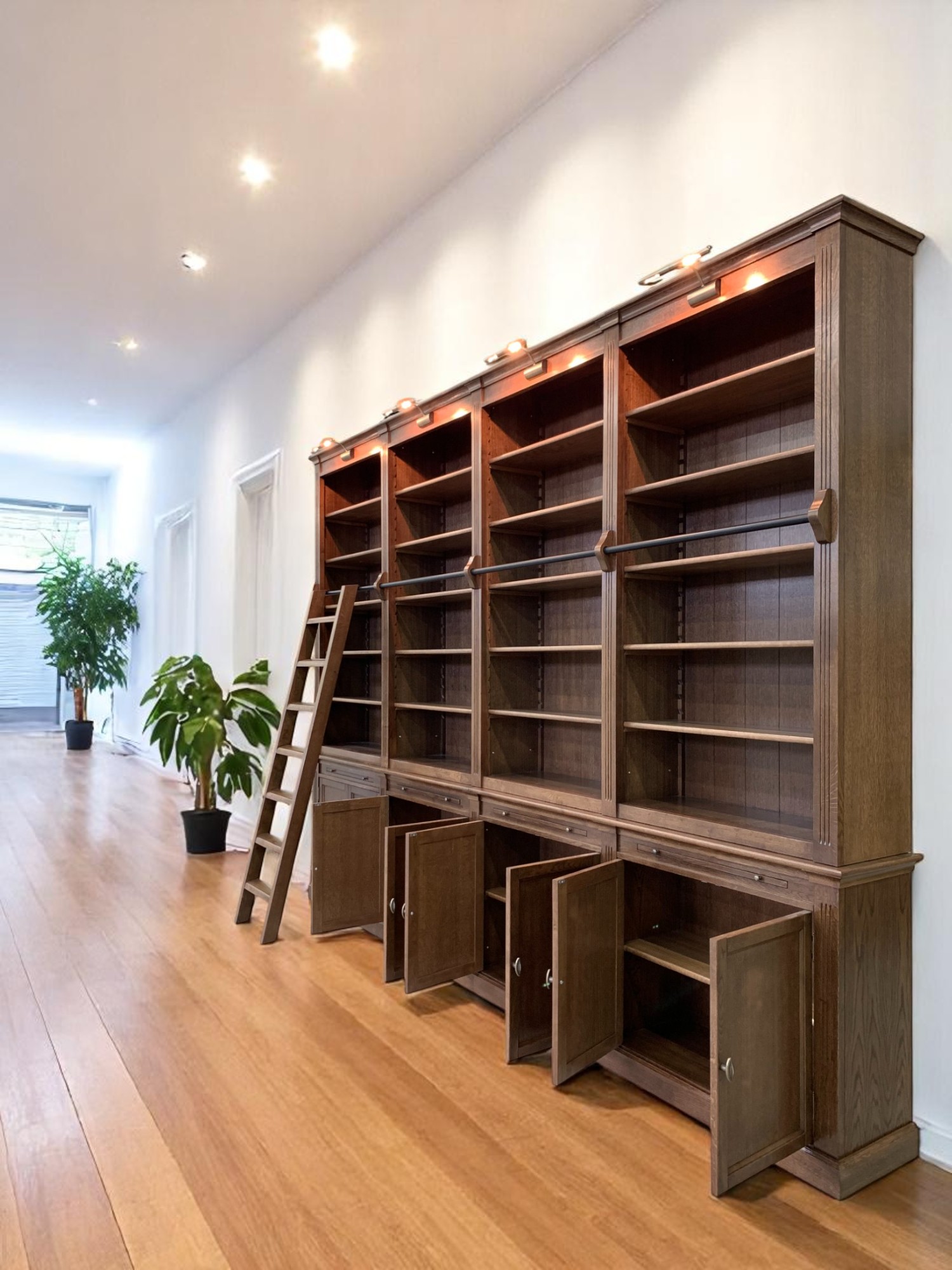 Biblioteca lemn masiv stejar MC 171 detaliu 4