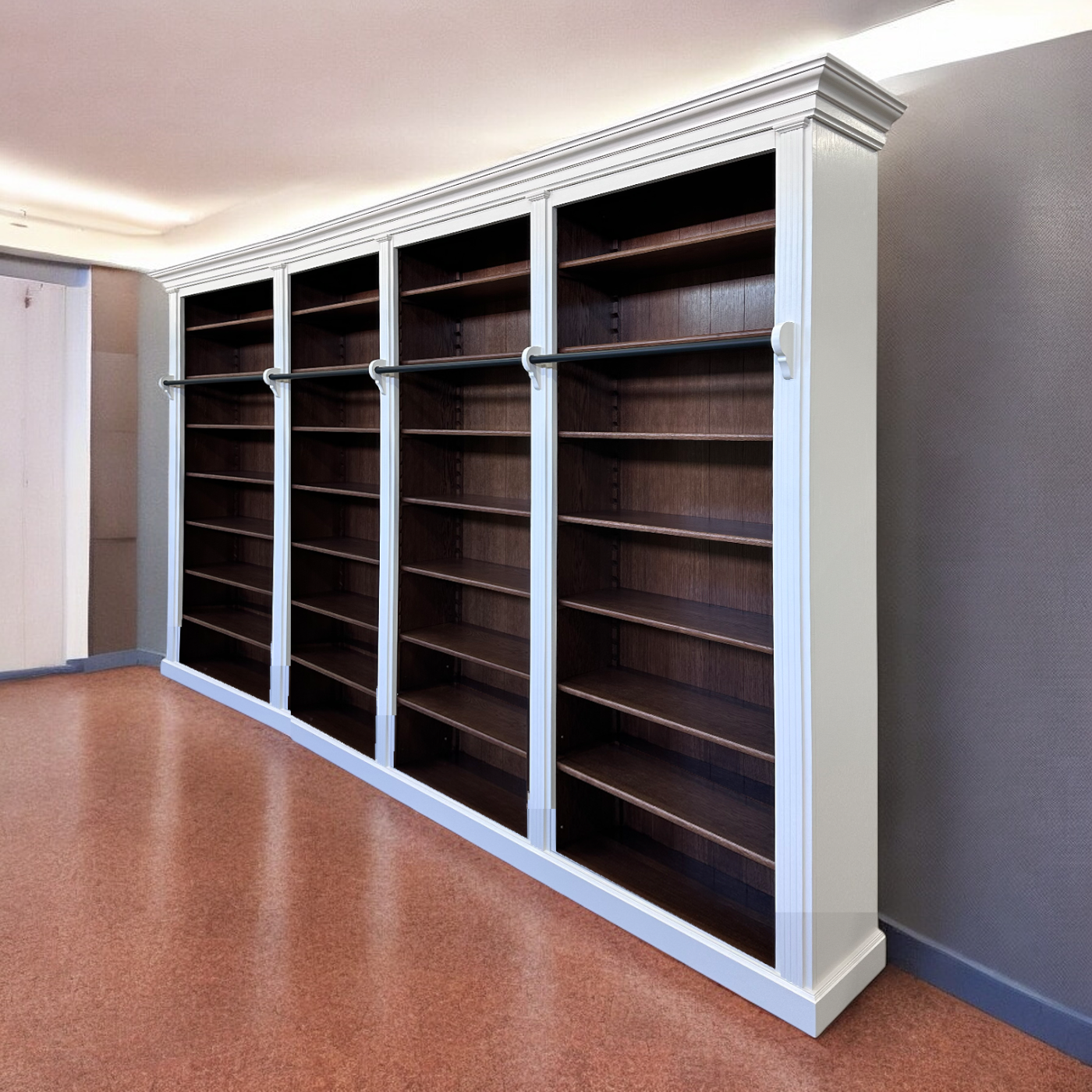 Biblioteca lemn masiv stejar MC 159 detaliu 8