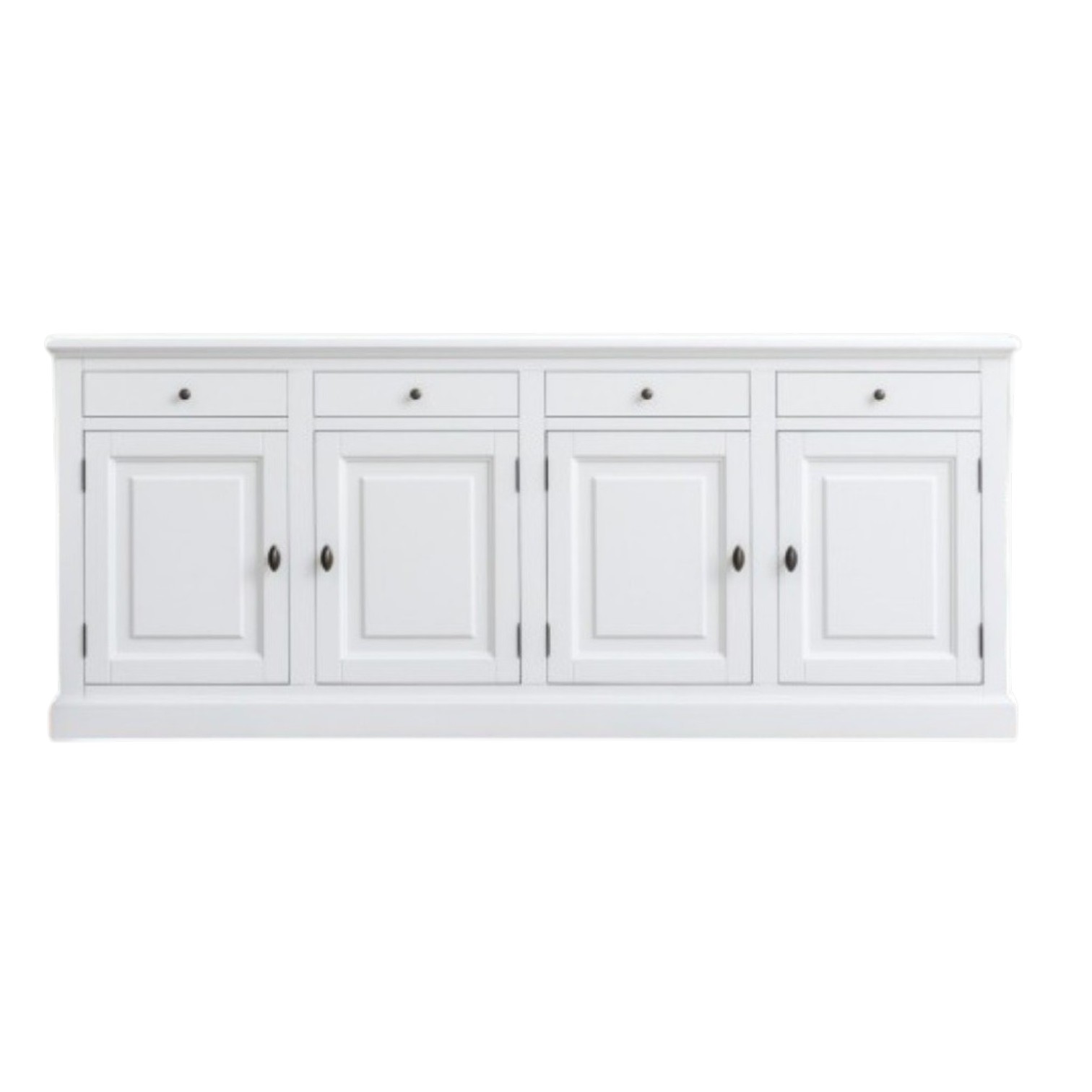 Comoda living lemn masiv MC 04, 230x45x95 cm, alb RAL 9010