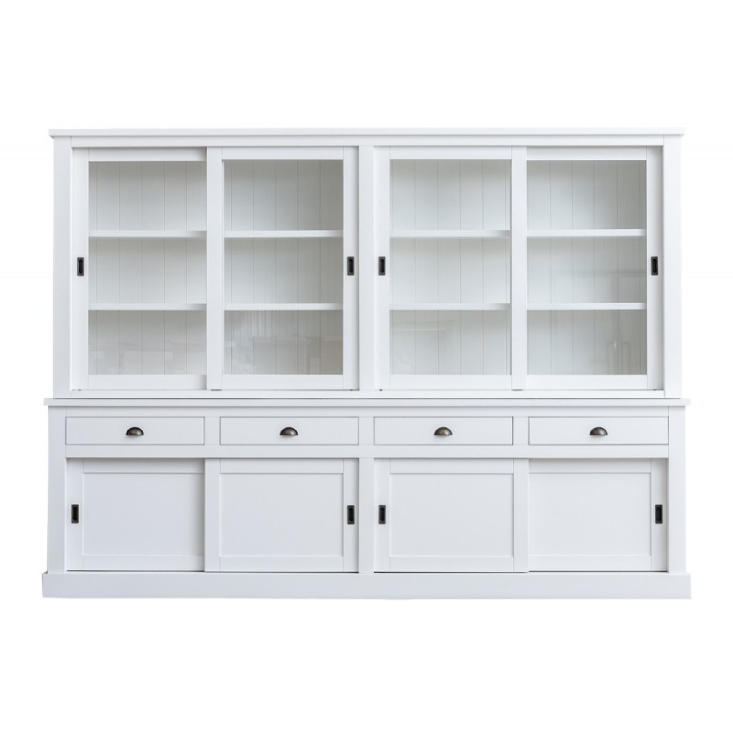 Vitrina cu usi glisante din lemn masiv MC 208, 270x50x230 cm