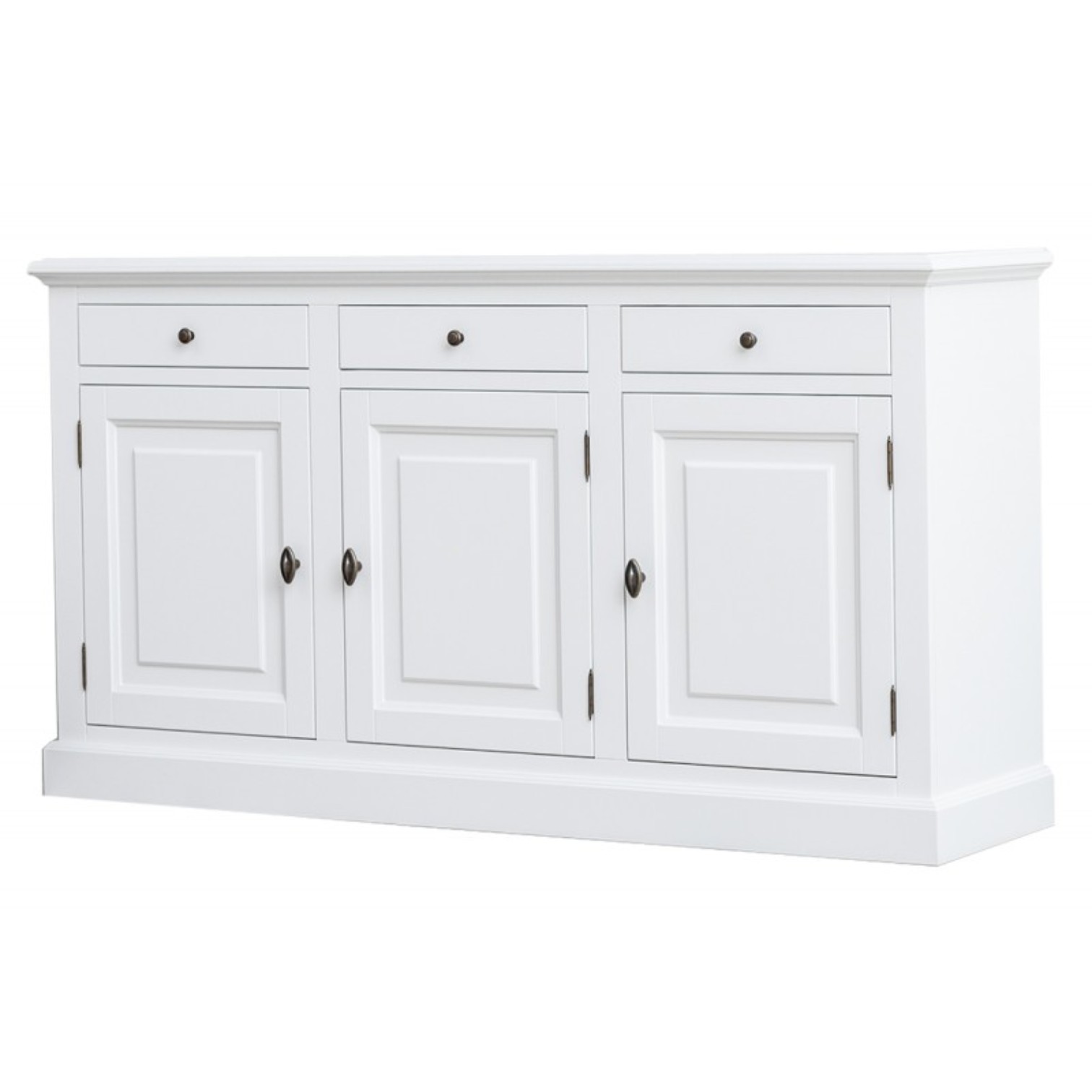 Comoda living lemn masiv MC 03, 177x45x95 cm, alba