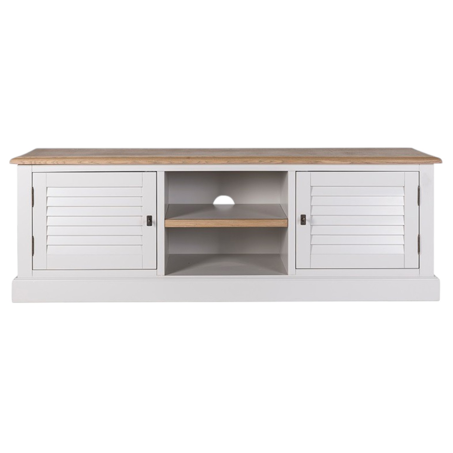 Comoda TV lemn masiv cu blat stejar 180 cm LV 03