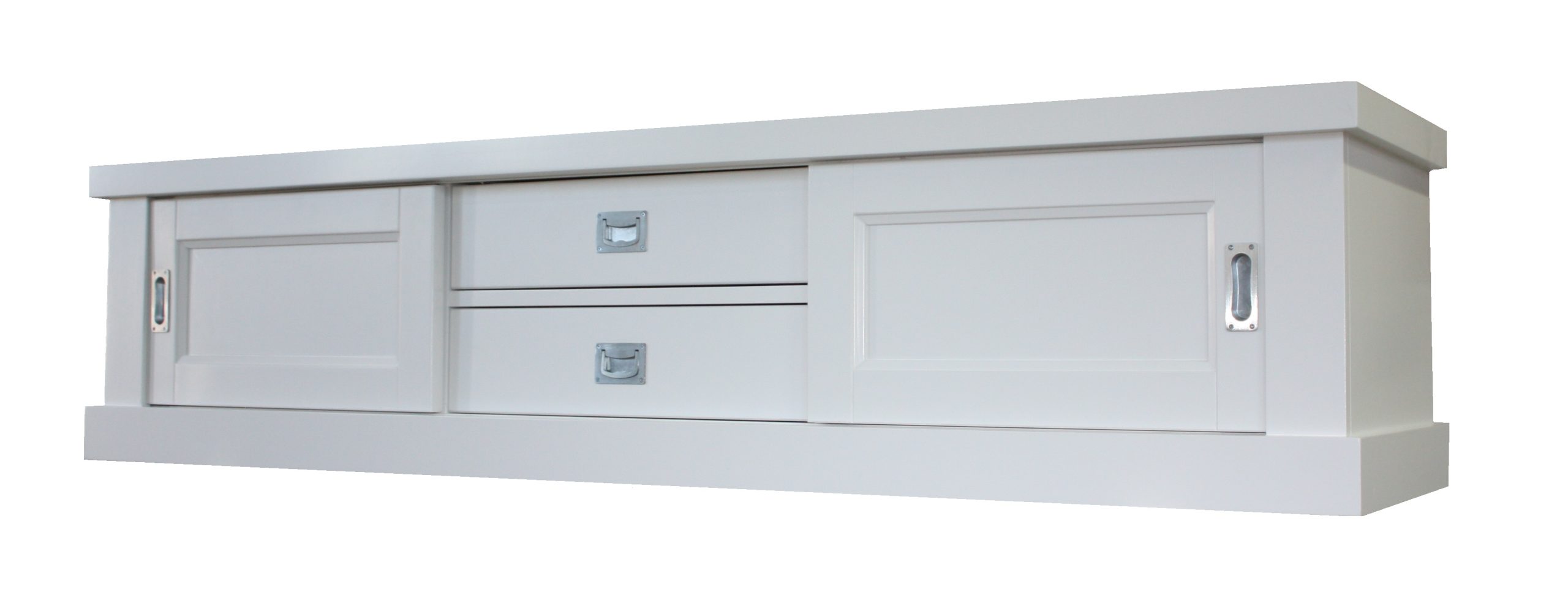 Comoda TV lemn masiv 180 cm alb RAL 9010 detaliu 4