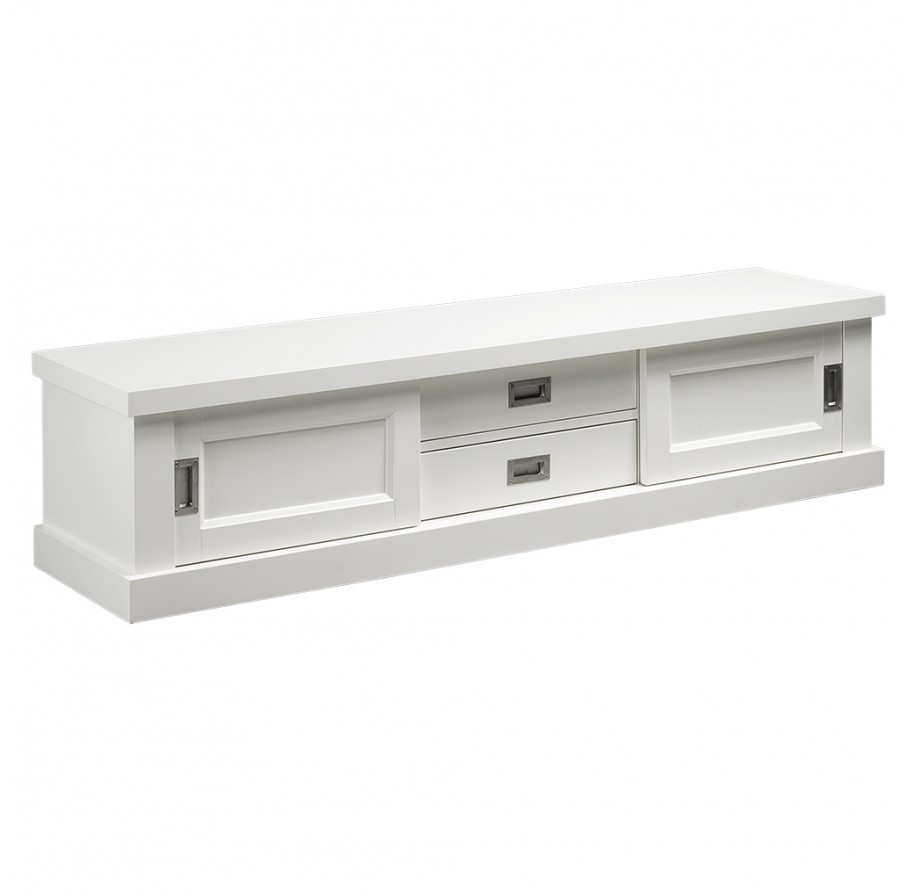 Comoda TV lemn masiv 180 cm alb RAL 9010 detaliu 2