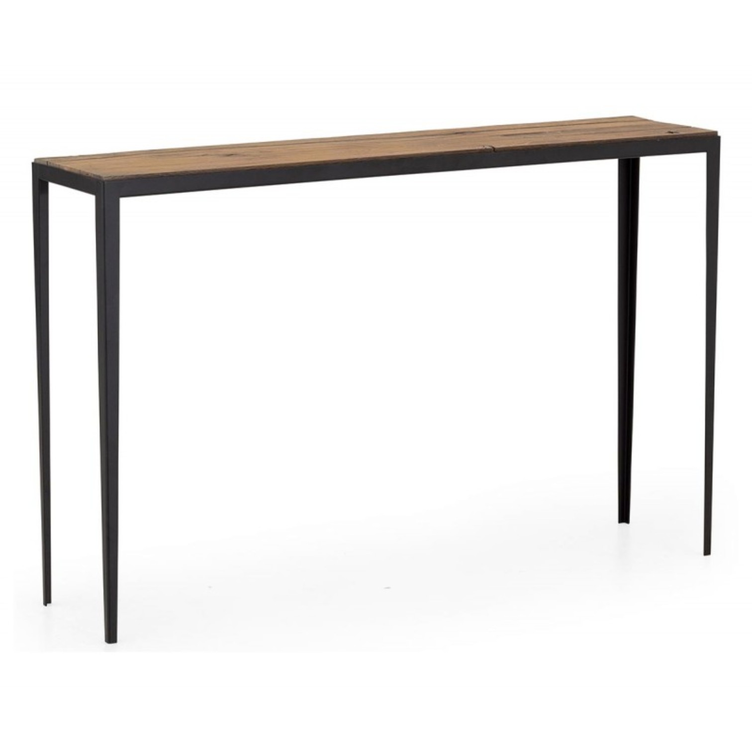 Consola lemn masiv stejar MC 188, 140x28x80 cm, metal negru