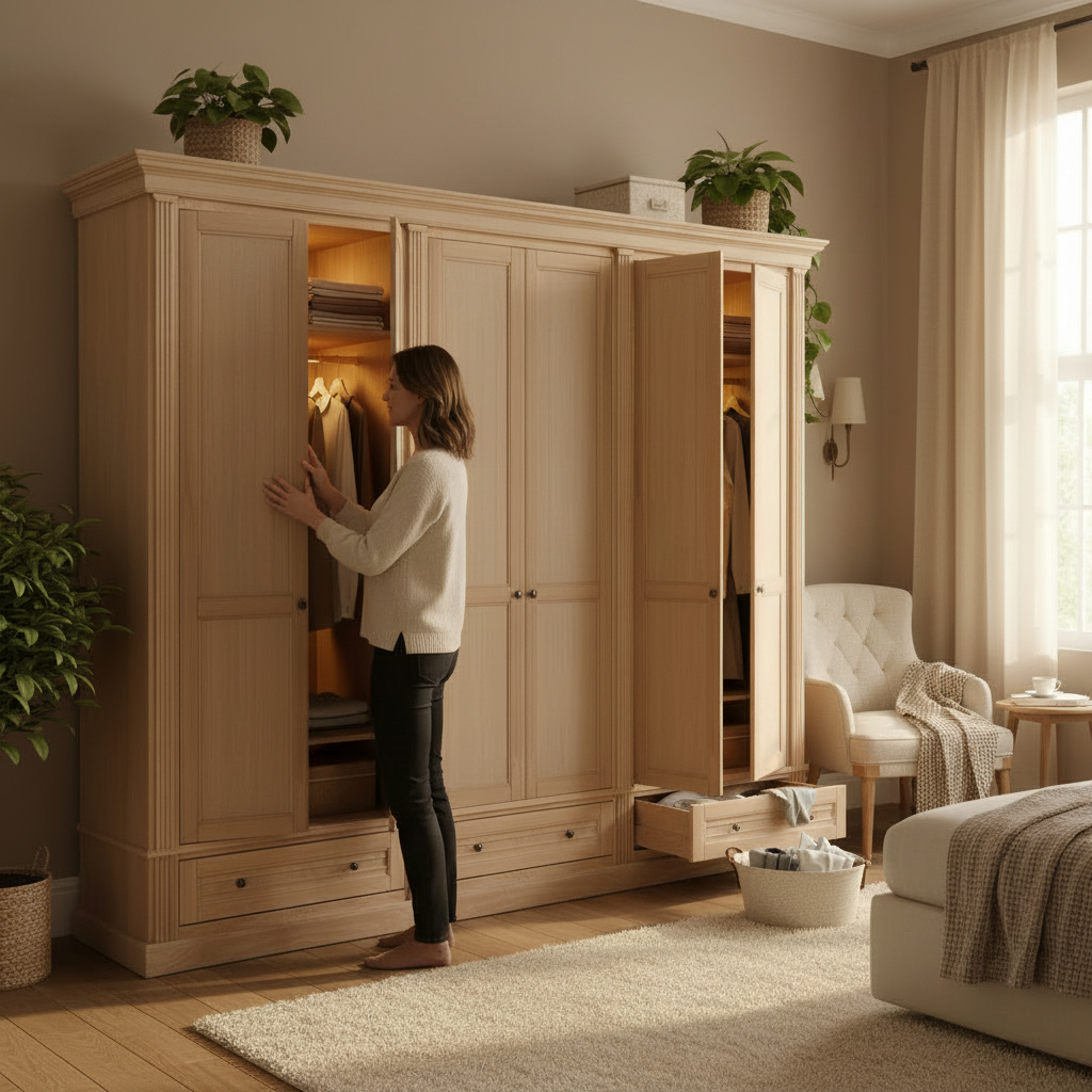 Dulap mobilier dormitor stejar MC 249 detaliu 2
