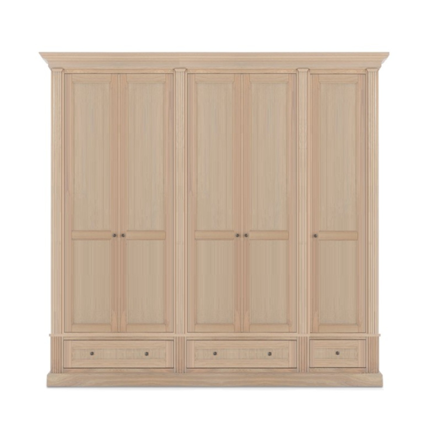 Dulap lemn masiv stejar MC 251 - Dormitor 250x55x220 cm