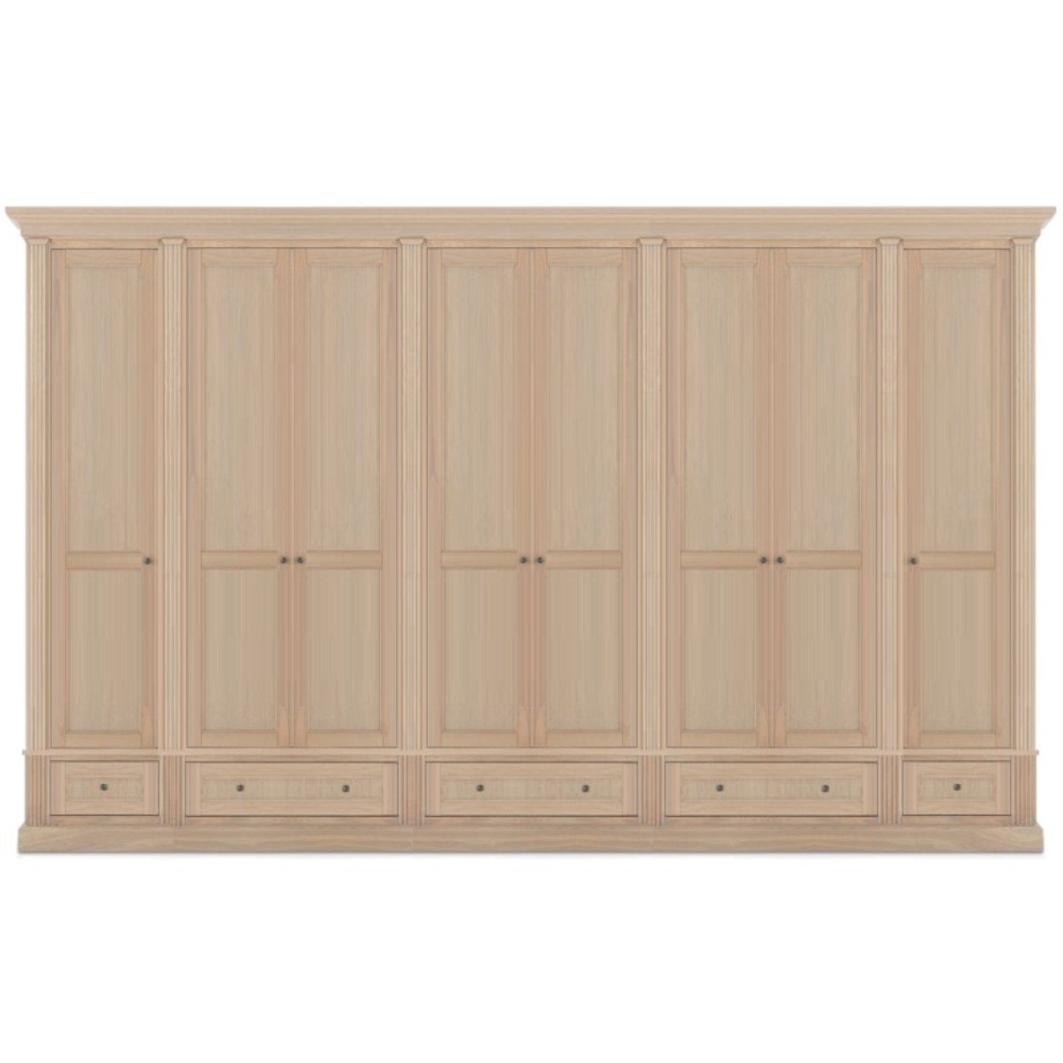 Dulap dormitor lemn masiv stejar MC 255 - 400x55x220 cm