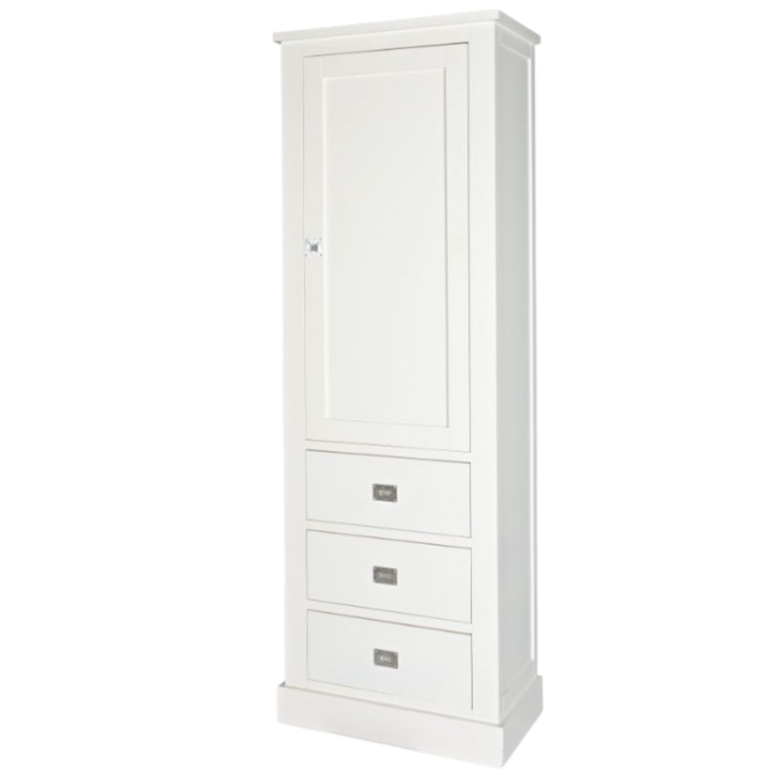Etajera lemn masiv cu 1 usa si 3 sertare 75x40x215 cm