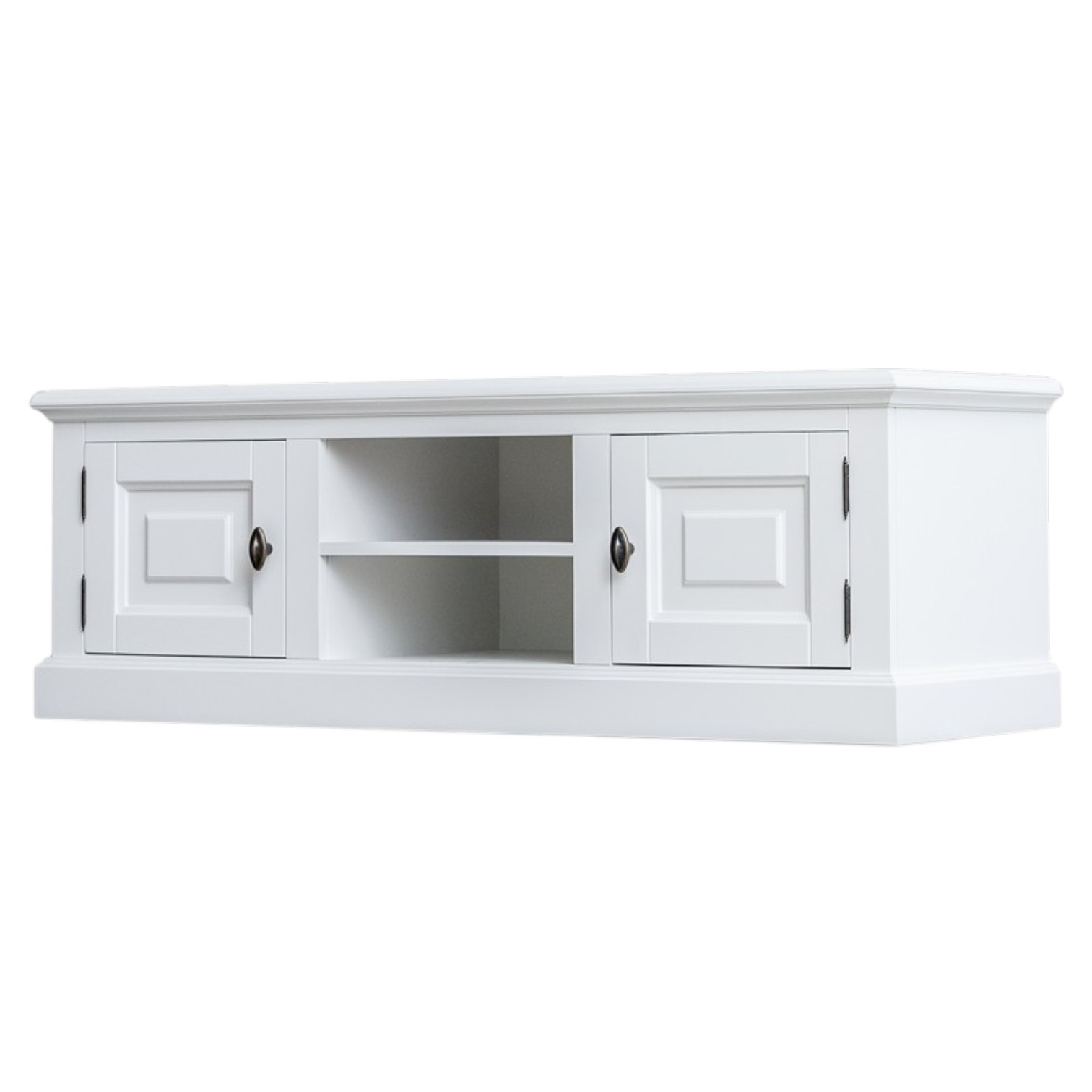 Comoda TV din lemn masiv MC 08, 150x50x50 cm, alba