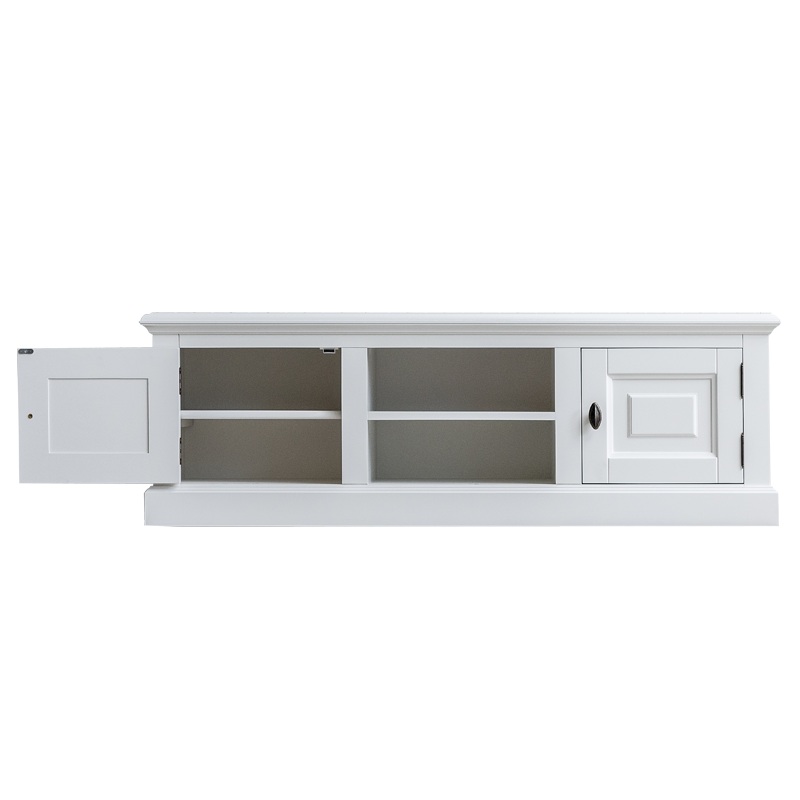 Comoda TV lemn masiv MC 08 alba 150 cm detaliu 5