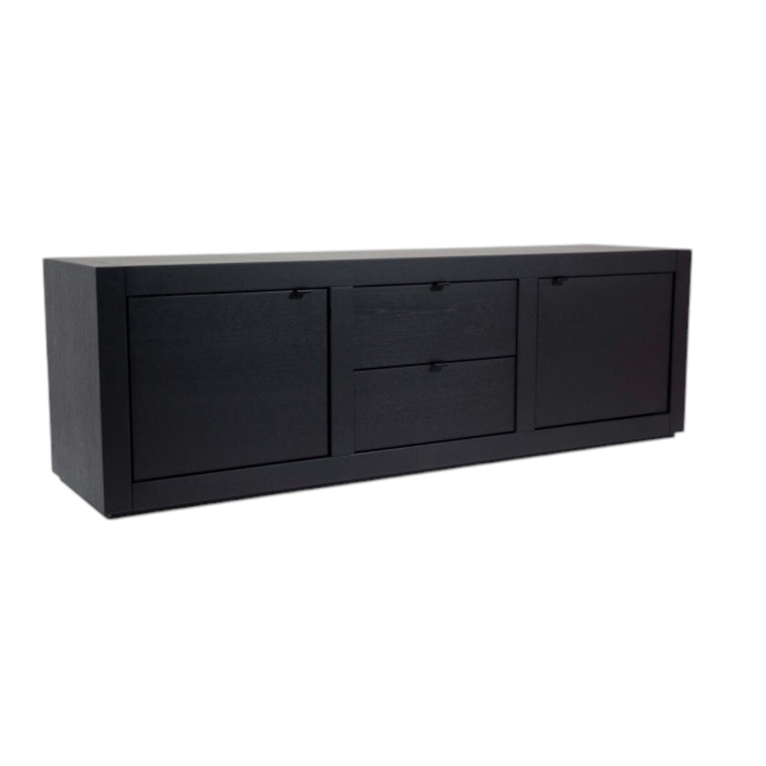 Comoda TV Lemn Masiv 194 cm Negru SQR 26