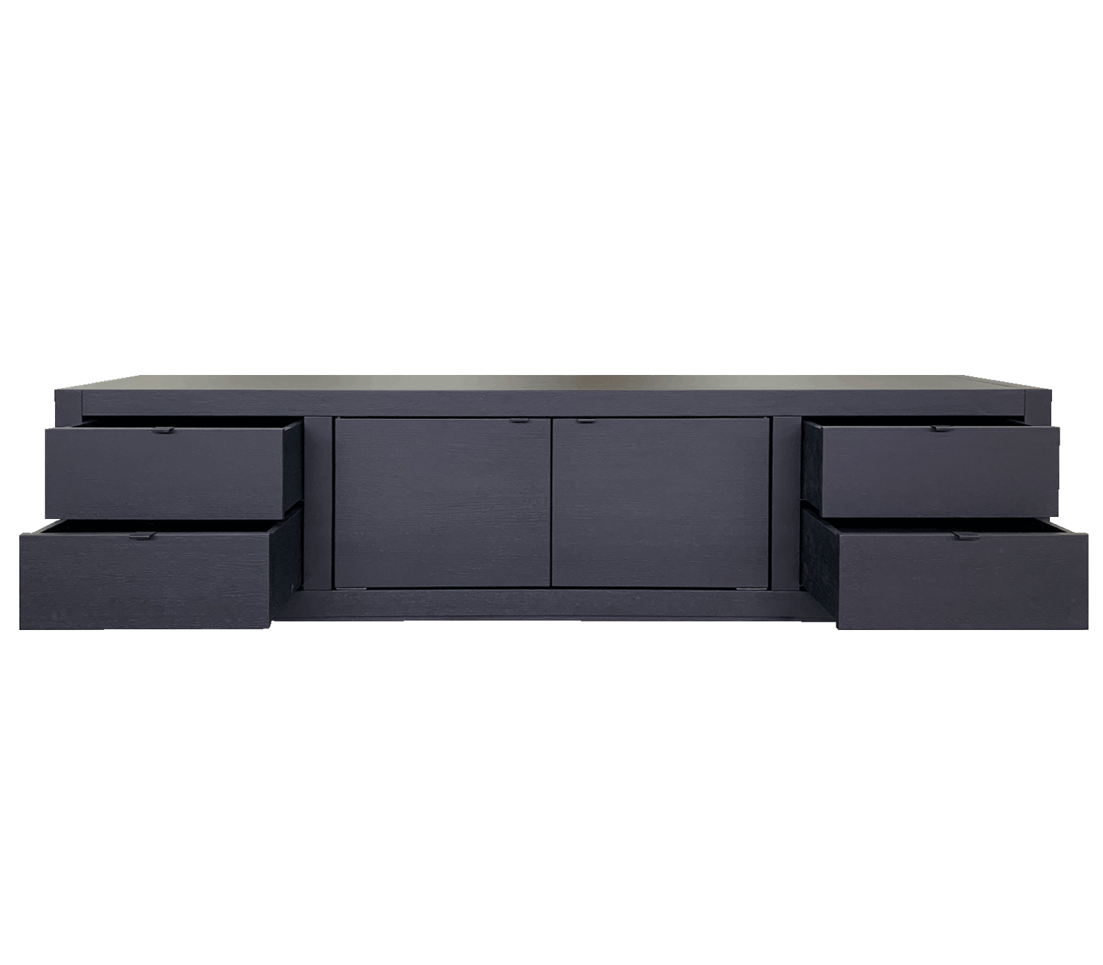 Comoda TV lemn masiv SQR 17 negru mat 250 cm detaliu 3