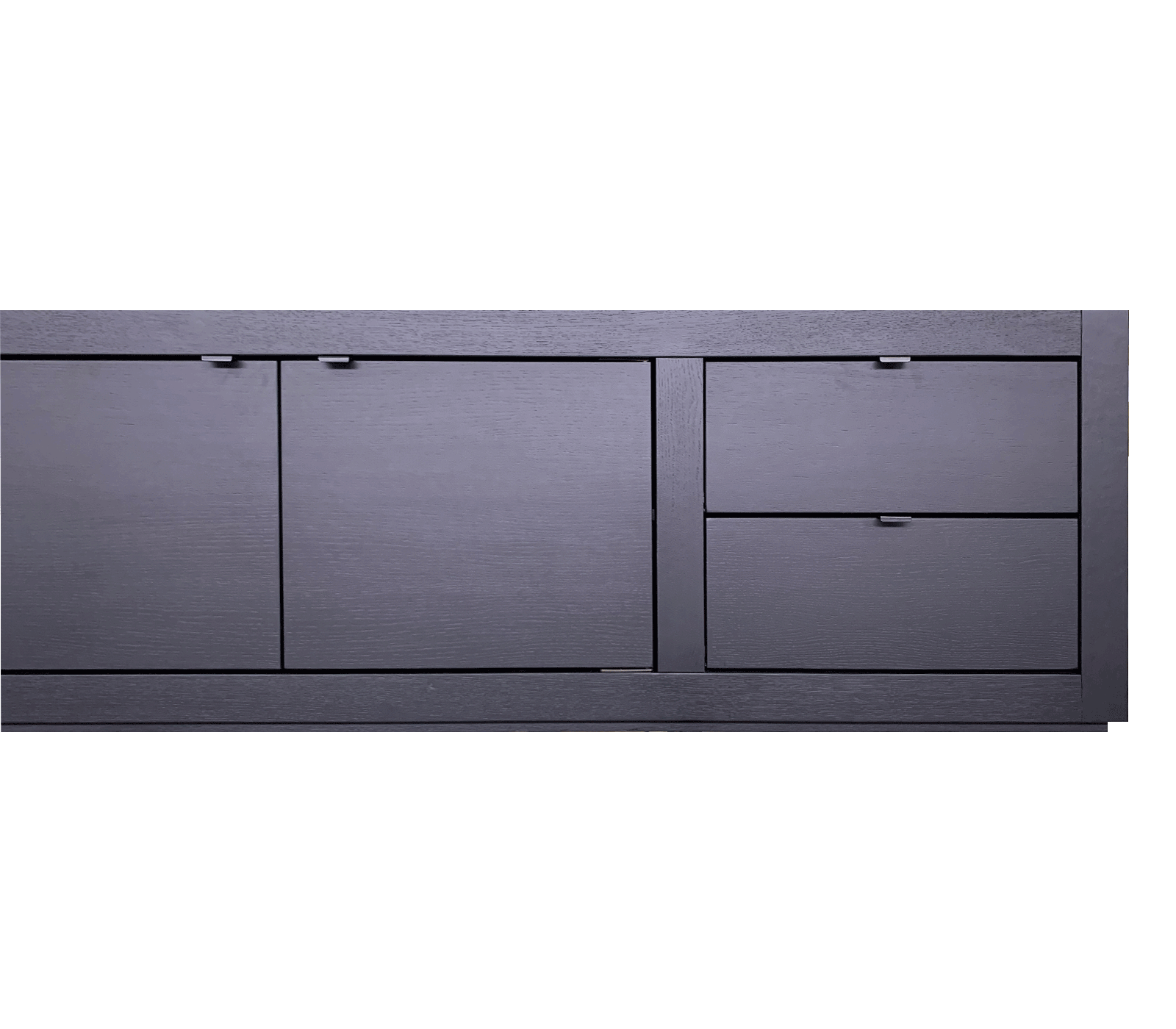 Comoda TV lemn masiv SQR 17 negru mat 250 cm detaliu 5