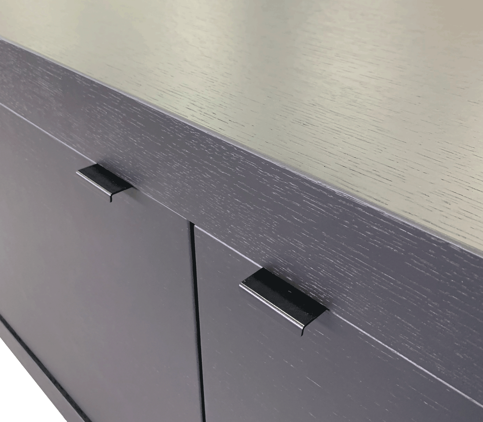 Comoda TV lemn masiv SQR 17 negru mat 250 cm detaliu 6