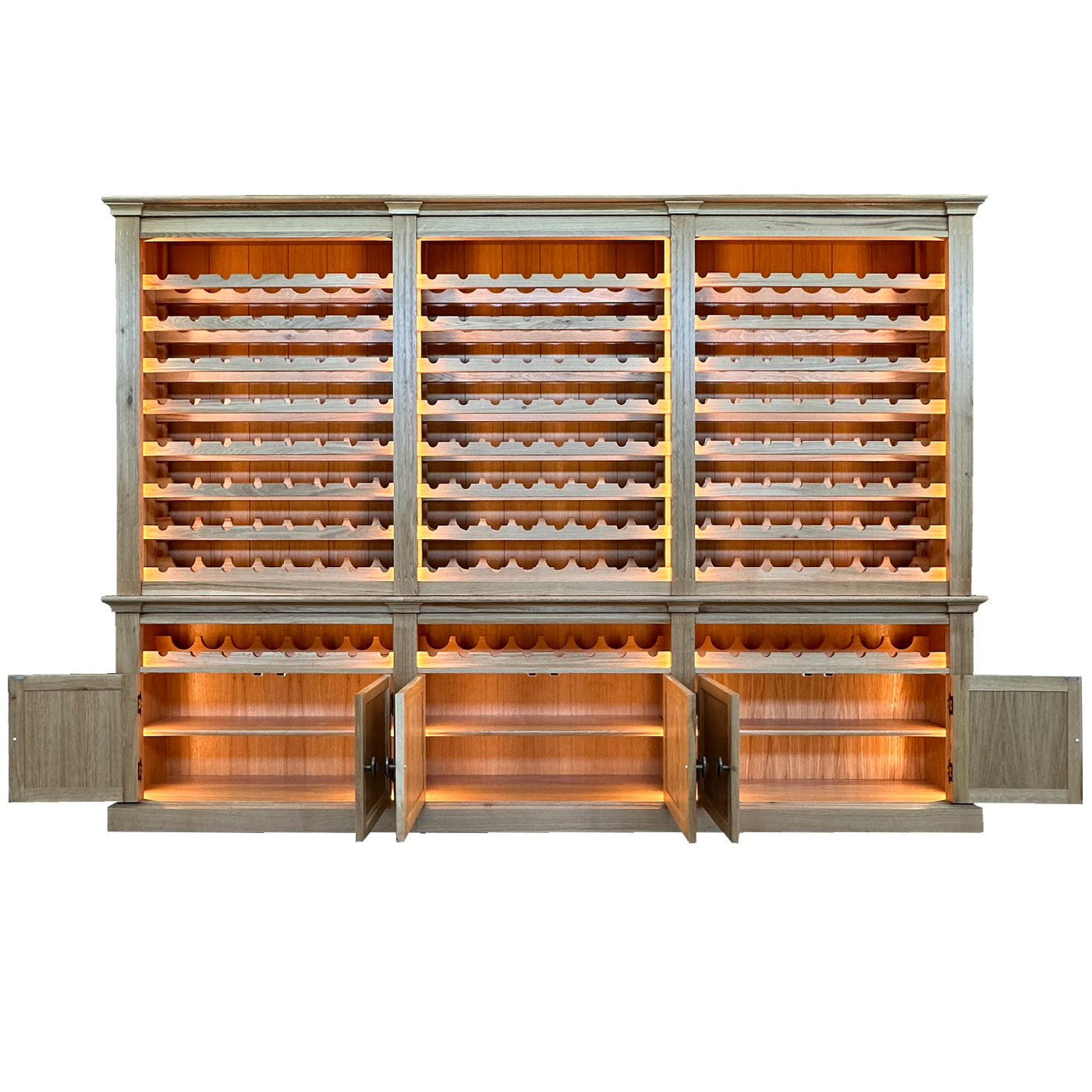 Vinoteca lemn masiv stejar MC 210 detaliu 8