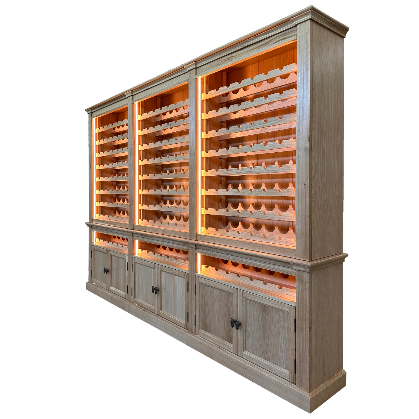 Vinoteca lemn masiv stejar MC 210 detaliu 7
