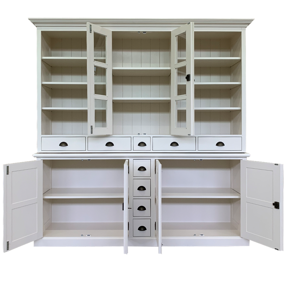 Vitrina lemn masiv MC 138 alba detaliu 2