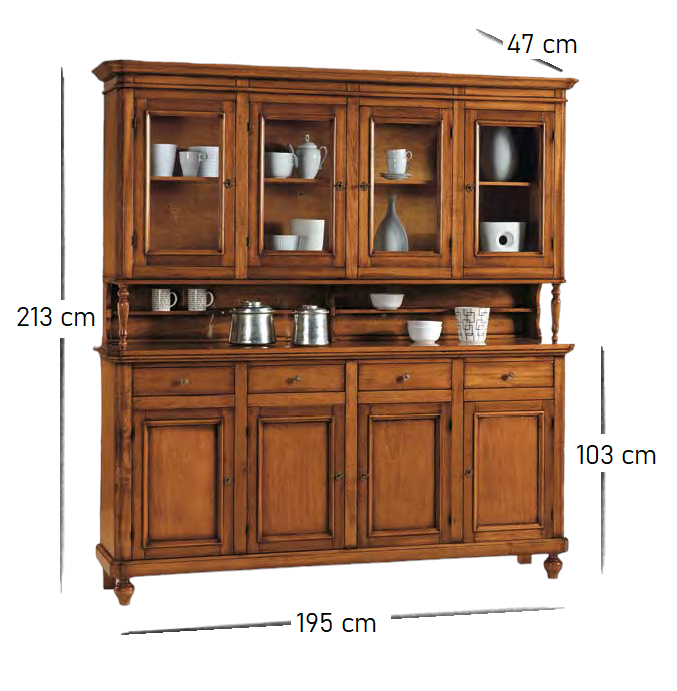 Vitrina lemn masiv TP 441 detaliu 6