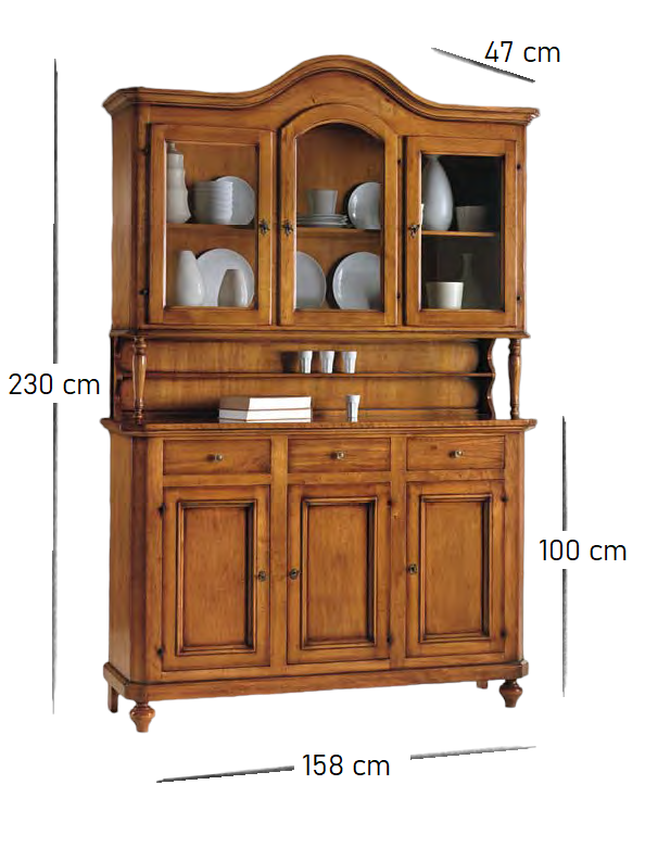 vitrina lemn masiv TP 419 detaliu 6