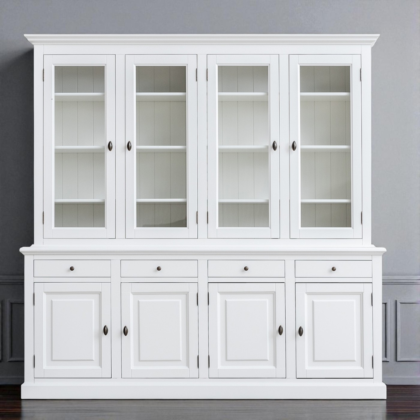 Vitrina MC 07 lemn masiv alb detaliu 2