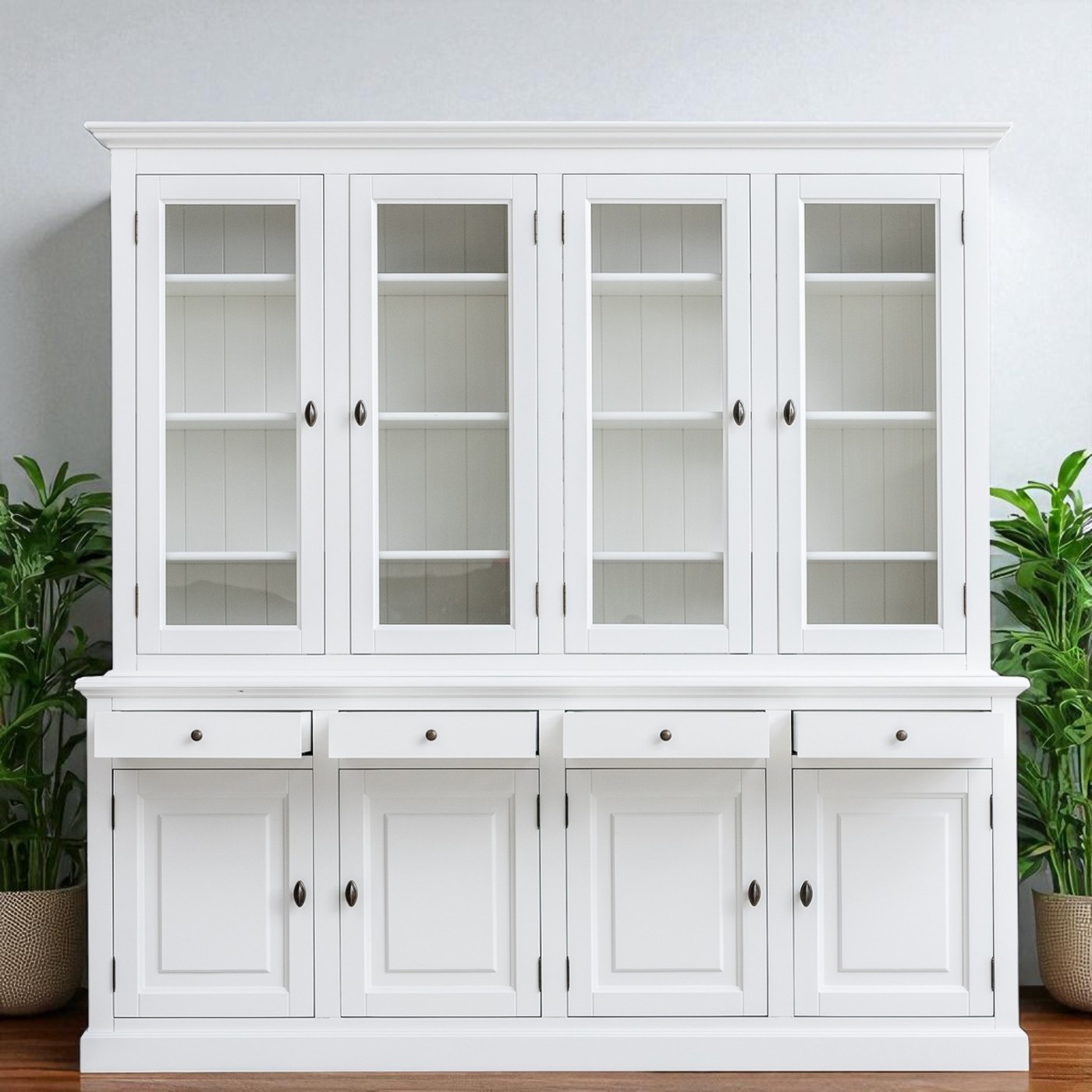 Vitrina MC 07 lemn masiv alb detaliu 4