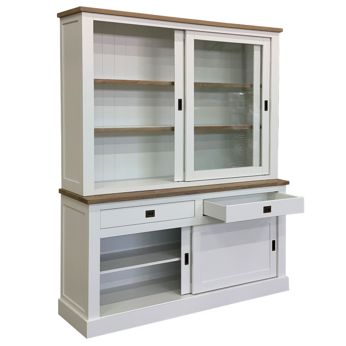 Vitrina lemn masiv MC 136 usi glisante detaliu 6