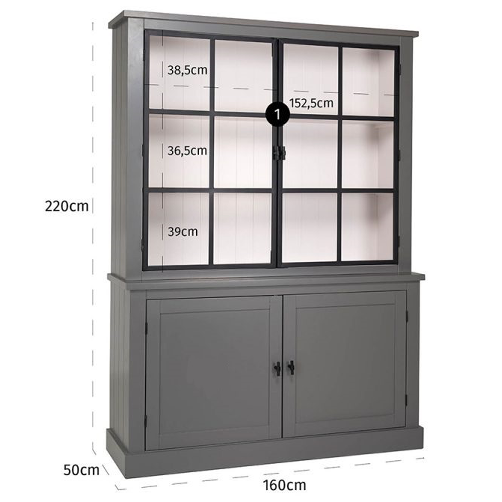 vitrina lemn masiv MC 133 detaliu 5