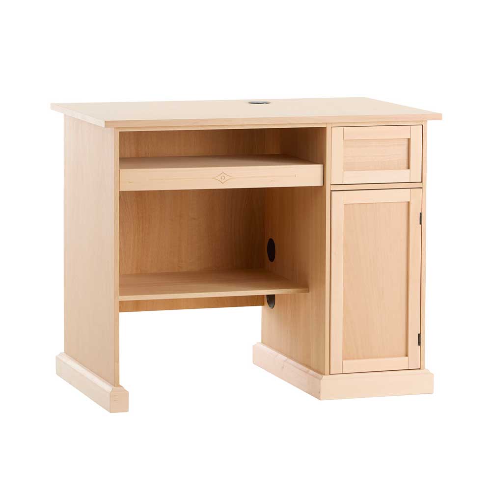 Birou din lemn masiv cu 1 sertar 1 usa 1 sertar tastatura , finisaj la alegere - dimensiune 99 x 59 x 81 cm - ZN 2G