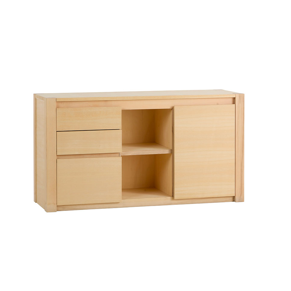 Comoda lemn masiv 1 usa 3 sertare ZN LF404
