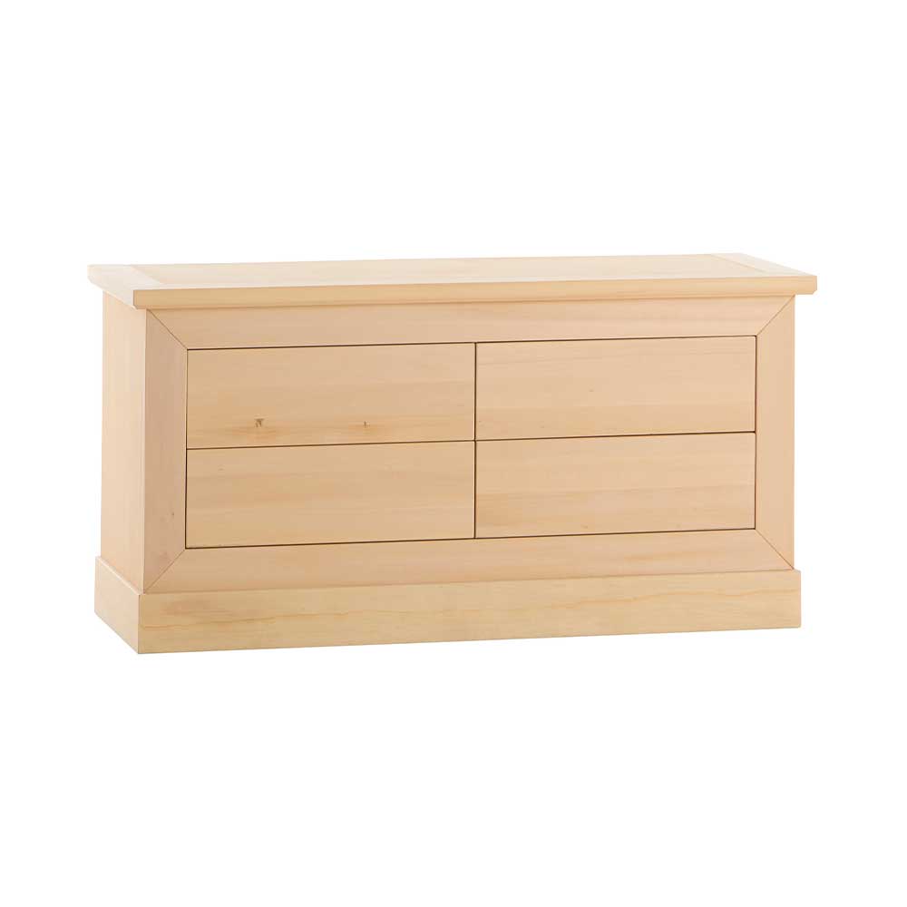 Comoda TV lemn masiv 4 sertare cu dimensiunea 120 x 40 x 60 cm