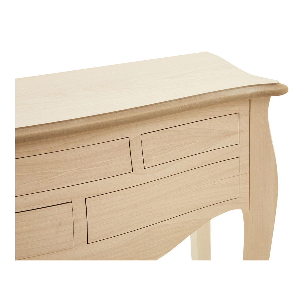 Consola din lemn masiv cu picioare curbate si 5 sertare, lungime 120 cm, latime 40 cm si inaltimea de 77 cm - imagine 11