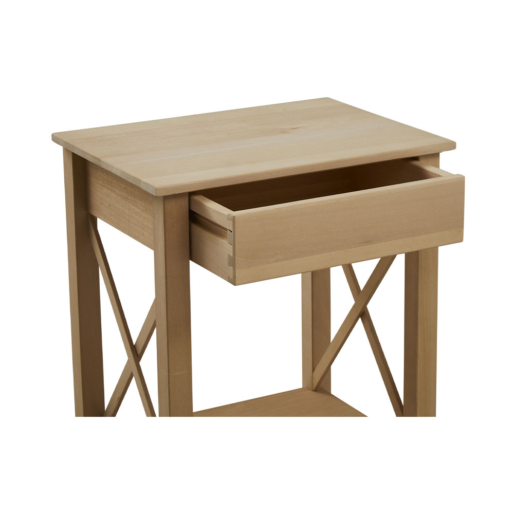 Consola lemn masiv cu 2 sertare si 1 polita, lungime 39 cm latime 30 cm si inaltimea de 100 cm - imagine 5