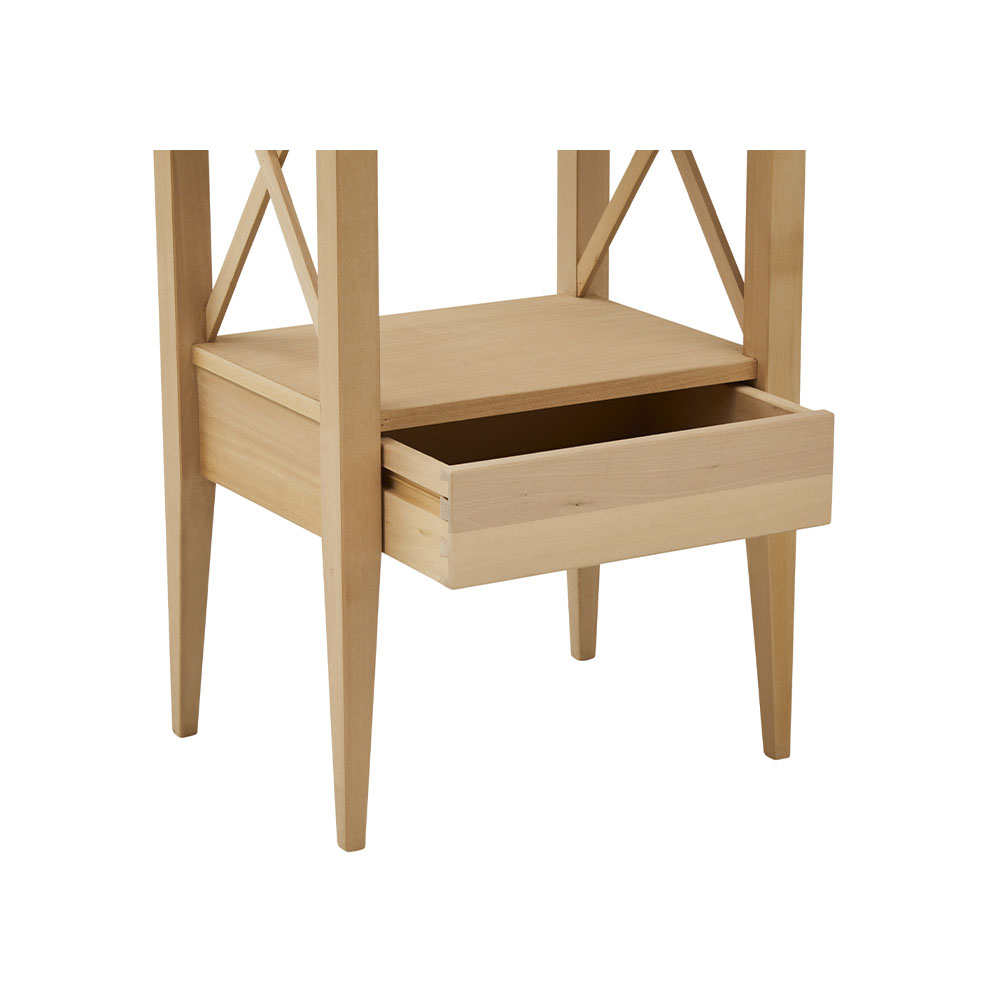 Consola lemn masiv cu 2 sertare si 1 polita, lungime 39 cm latime 30 cm si inaltimea de 100 cm - imagine 6
