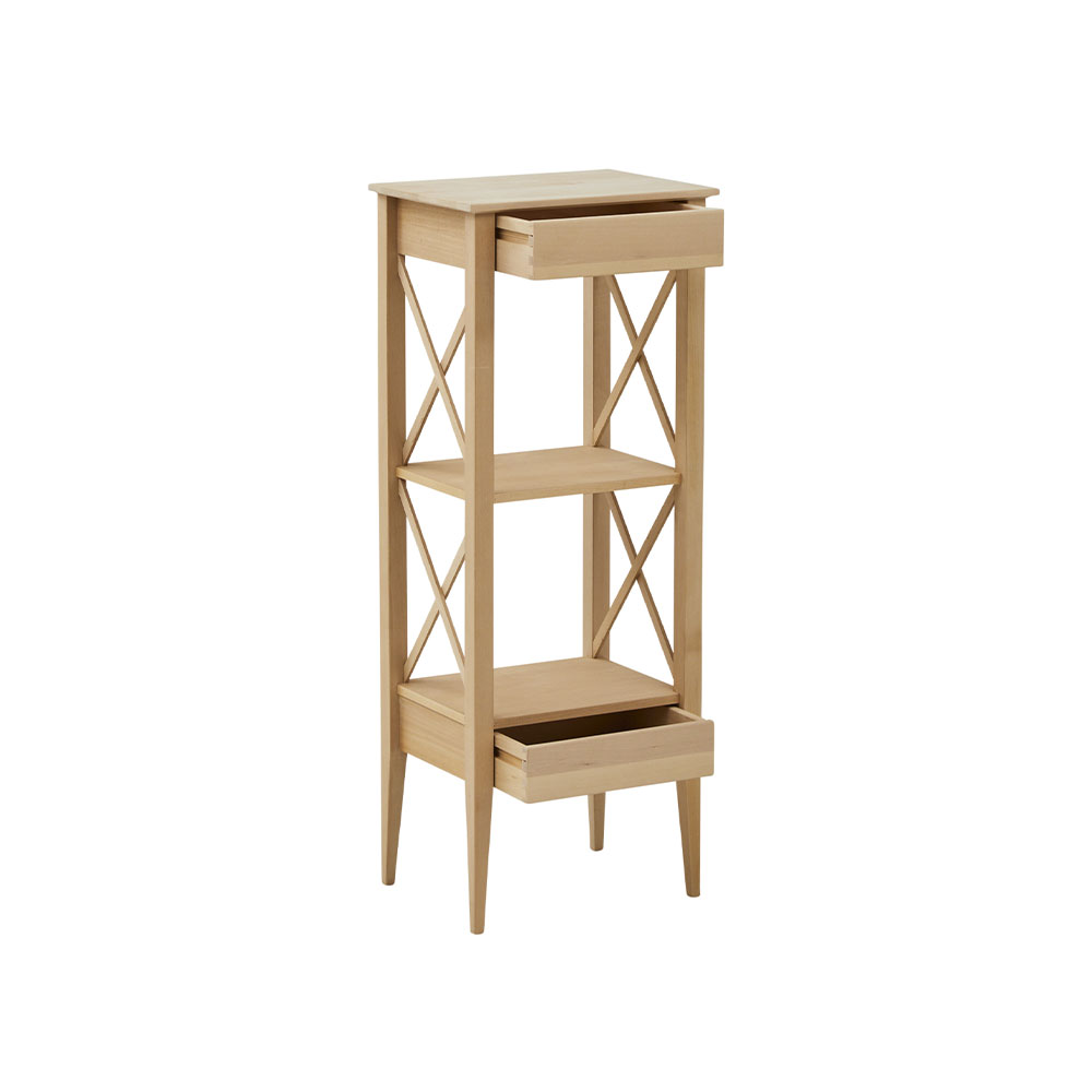 Consola lemn masiv cu 2 sertare si 1 polita, lungime 39 cm latime 30 cm si inaltimea de 100 cm - imagine 9