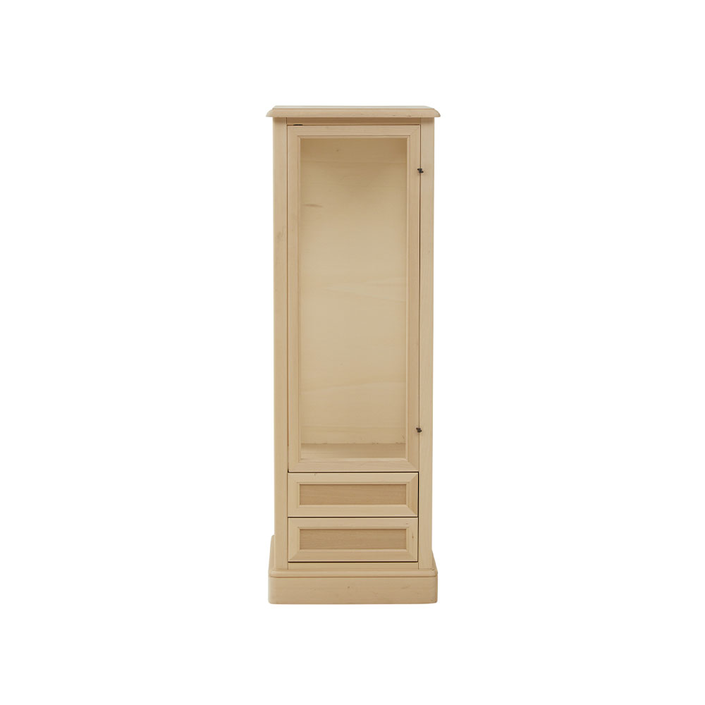 Vitrina lemn masiv 1 usa cu sticla , 2 sertare , cu dimensiunea 49 x 46 x 143 cm - ZN 559G