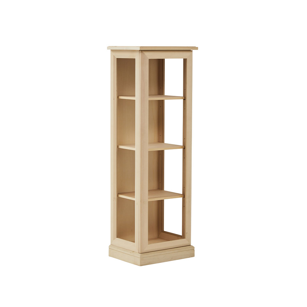 Vitrina lemn masiv 1 usa cu sticla , polite reglabile la interior , cu dimensiunea 47 x 36 x 140 cm - ZN 668G - imagine 2