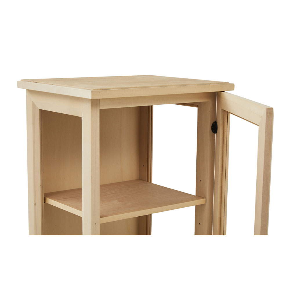 Vitrina lemn masiv 1 usa cu sticla , polite reglabile la interior , cu dimensiunea 47 x 36 x 140 cm - ZN 668G - imagine 3