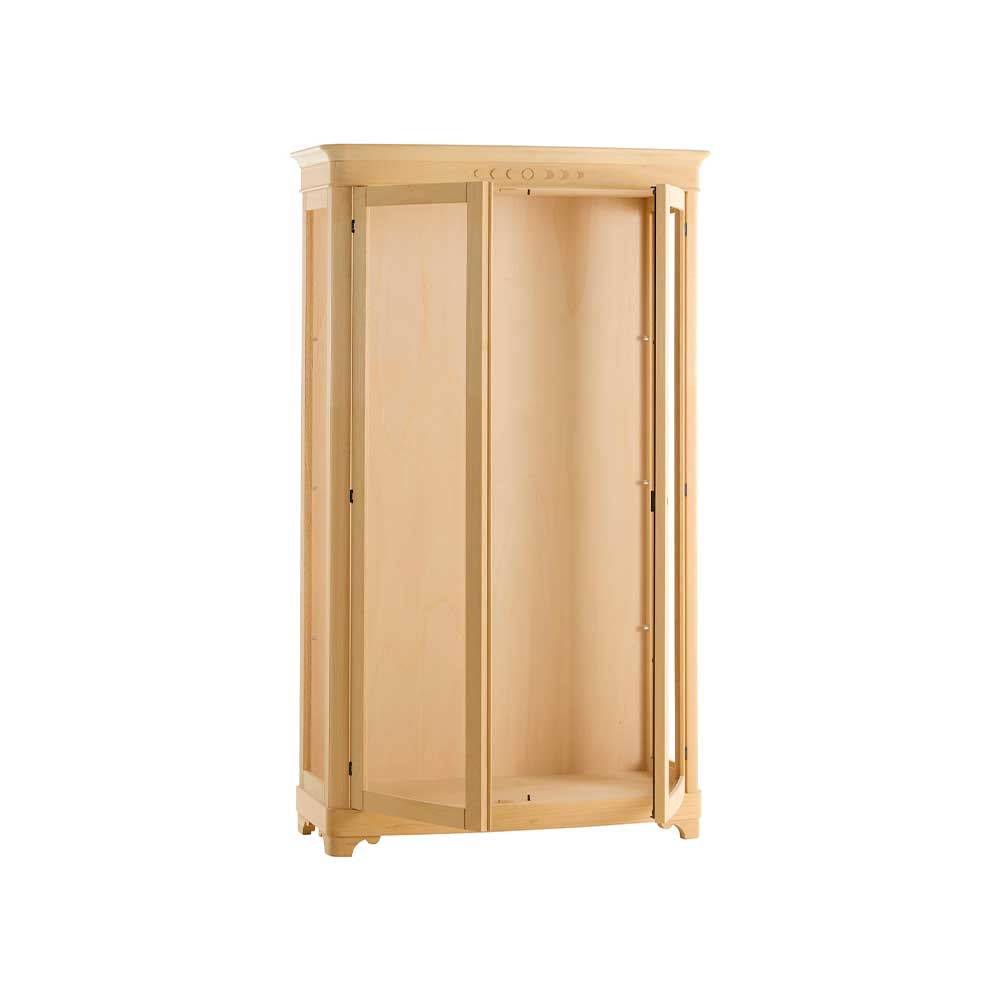 Vitrina lemn masiv 2 usi cu sticla cu dimensiunea 113 x 47 x 195 cm - ZN 452G