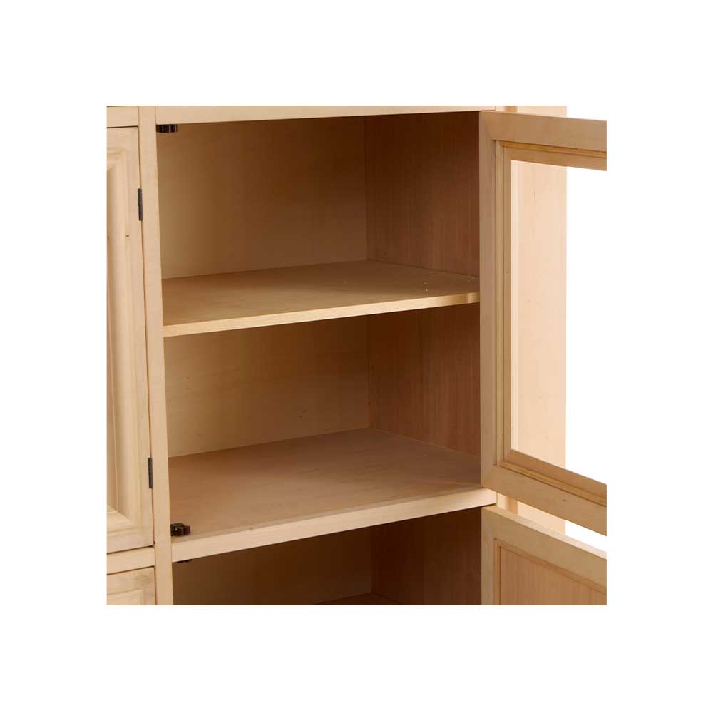 Vitrina lemn masiv 6 usi cu sticla 3 usi cu tablie , polite la interior cu dimensiunea 206 x 56 x 201 cm - ZN 5010G - imagine 4
