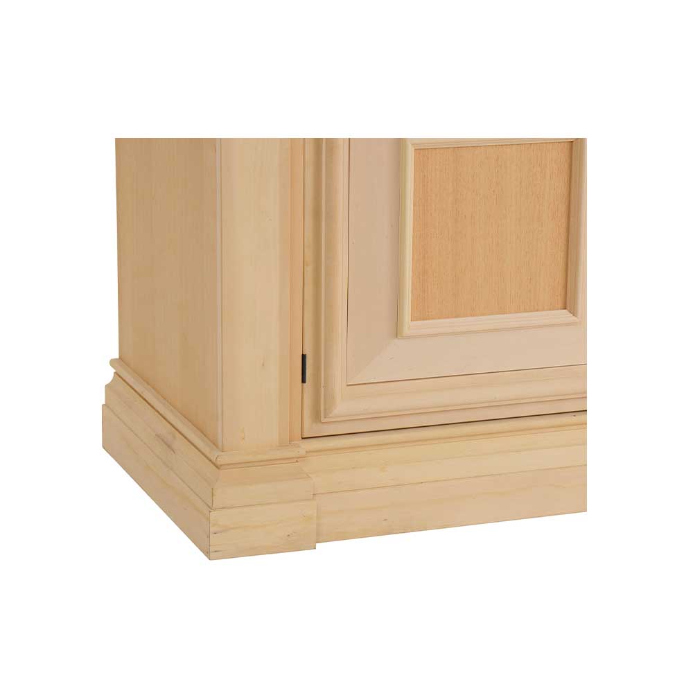 Vitrina lemn masiv 6 usi cu sticla 3 usi cu tablie , polite la interior cu dimensiunea 206 x 56 x 201 cm - ZN 5010G - imagine 5