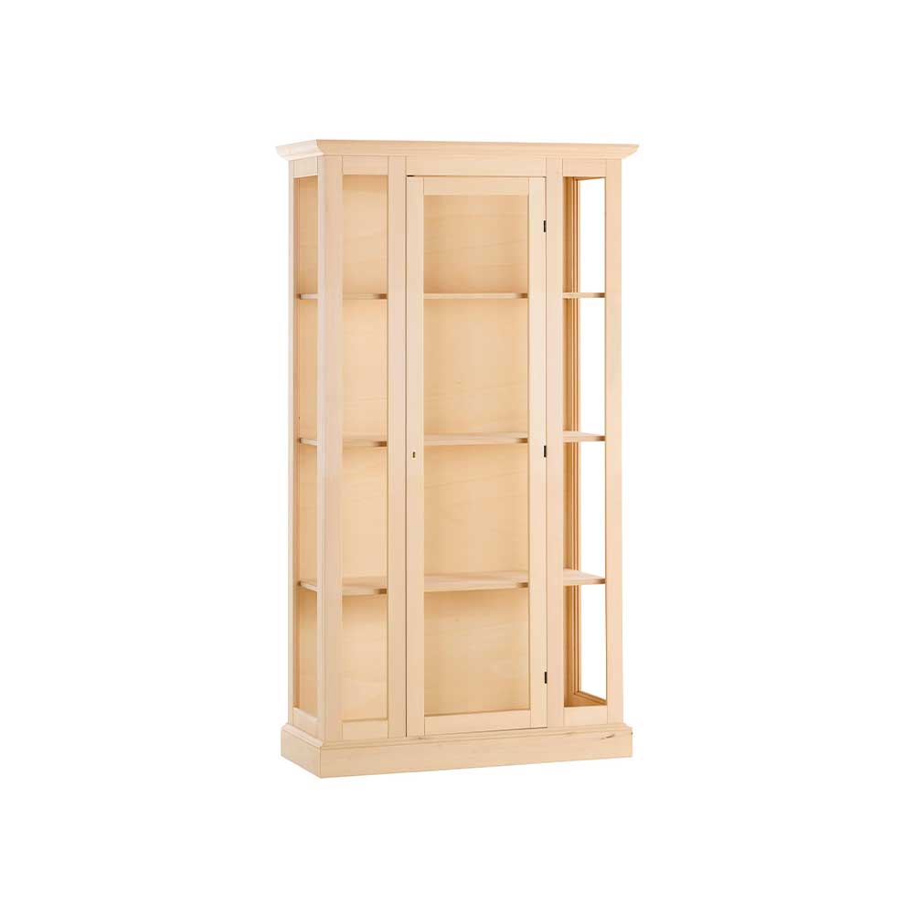 Vitrina lemn masiv 1 usa cu sticla , polite reglabile ,cu dimensiunea 104 x 40 x 185 cm - ZN 40G